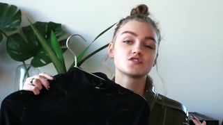 ASTRID OLSEN DANISH YOUTUBER WEARING VINYL