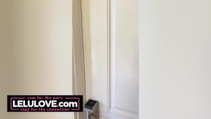 Big boobs babe flashing YOU at front door, lipstick staining makeup, creamy orgasm fingers, crying candid – Lelu Love