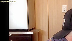 Bottom DILF sucks n gets fucked in gloryhole homemade scene