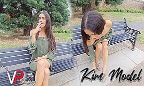 Kim Model – Park Bench; Softcore with Hot Pornstar
